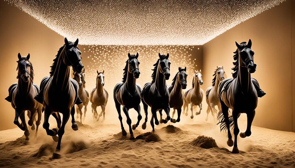 Horse-Controlled Sand Animation Installations