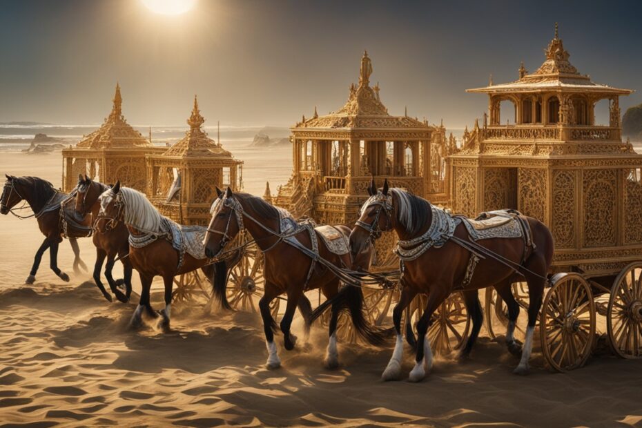 Horse-Drawn Art Machines Creating Large-Scale Sand Art