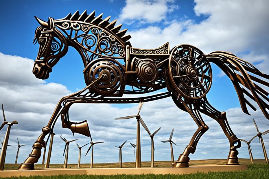 Horse-Led Kinetic Energy Art Sculptures